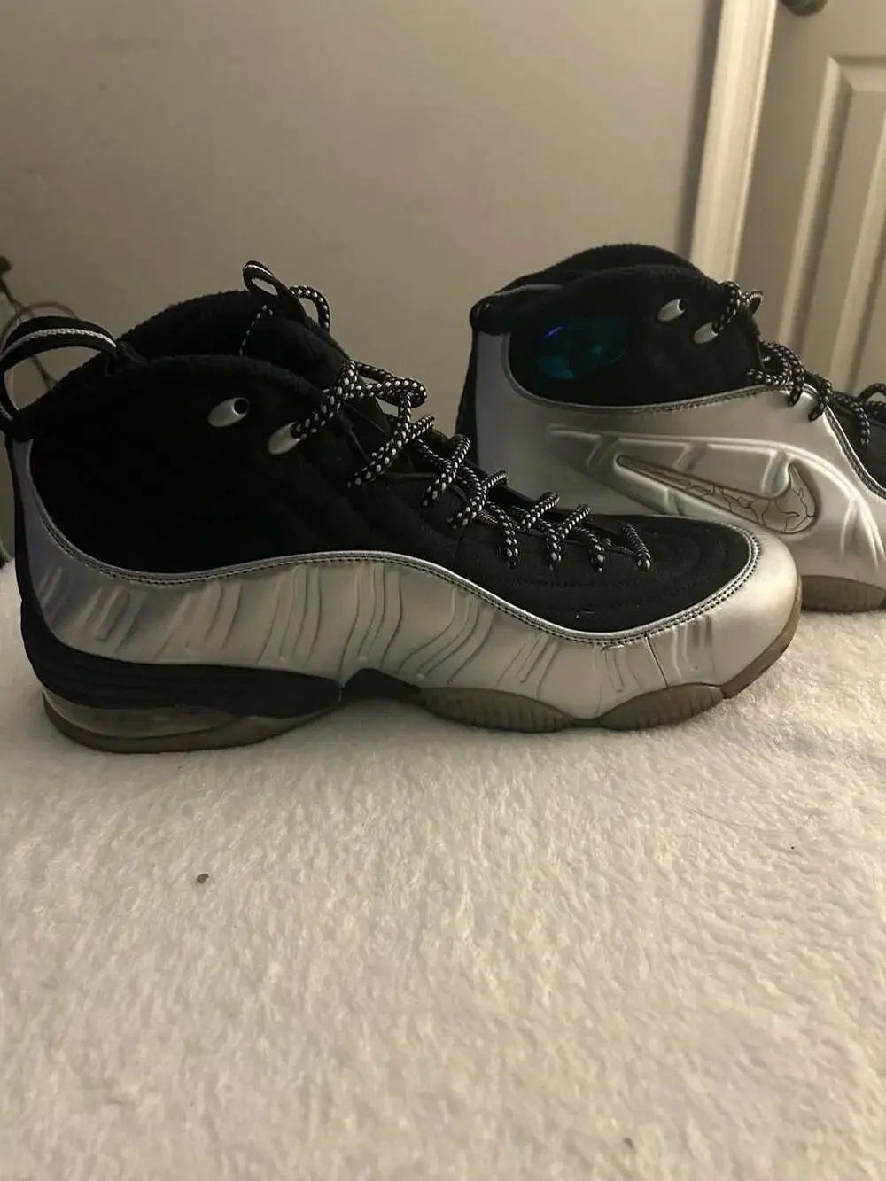 Nike Air Max Penny 1 Metallic Silver Black Basketball Shoes